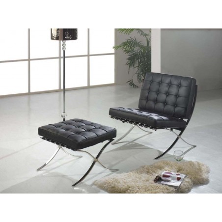 Barcelona Chair Set Zwart - Premium