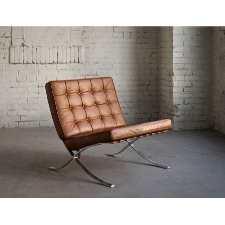 Barcelona Chair Set Cognac - Premium