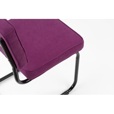 Bruut Ridge Rib stoel met arm Violet geborsteld RVS (mat)